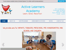 Tablet Screenshot of activelearnersacademy.com